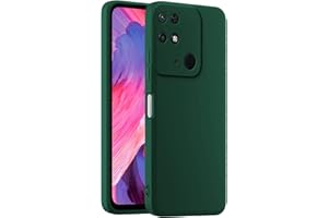 HULLIN Funda de Silicona Colorida para Teléfono, Adecuada para Redmi 10C / Poco C40 (6.71") - Verde Oscuro