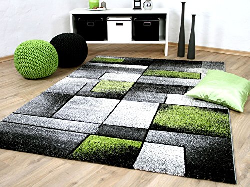 Designer Teppich Brilliant Grau Grün Fantasy in 5 Größen