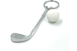 Tito Sports Schlüsselanhänger im Golfschläger-Design mit Golfball, geeignet als Geschenk für Golfer