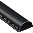 D-Line 1M5025B Maxi Trunking, Decorative TV Cable Tidy, Electrical Wire Cover, Popular Cord Management Solution - 50mm (W) x 25mm (H) - Black (1-Meter Length)