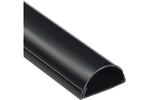 D-Line Maxi 1M5025B, Canaletas decorativas para cables de TV, Una solución cómoda que organiza y cubre los cables de TV en la pared - 50 x 25 mm y 1 metro de longitud en color negro