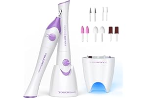 Lime a Ongle Electrique, TOUCHBeauty Ponceuse pour Ongles Professionnel 10 en 1 Manucure et Pédicure Kit San Fil AG-1335T(Violet )