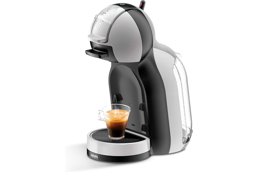 NESCAFÉ DOLCE GUSTO Krups Mini Me Espresso Coffee Machine and Other Capsule Beverages, Automatic, Grey and Black