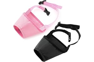 ZSRVAJ 2 Pcs Muzzle For Small Dog, Dog Muzzle For Small Dog, Muzzle, Dog Muzzle with Adjustable Loop and Soft Pad Dog Training Muzzle Prevent for Barking, Biting and Chewing (Black Pink S)