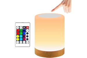 JOPHEK Lamparas 13 Colores Regulable LED, Lampara Regulable Táctil Para Dormitorio con 3 Modos de Función de Temporizador, LED Luz Nocturna Infantil para Dormitorio Salón Sala de Estar Infantil