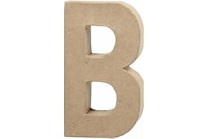 Creativ - Lettera B in cartapesta, 20,5 cm