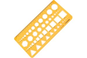 Utoolmart Geometrische Schablone, Lineal, Messwerkzeug, Innenarchitektur, Zeichenwerkzeuge und Linealformen für Architektur, 1 Stück