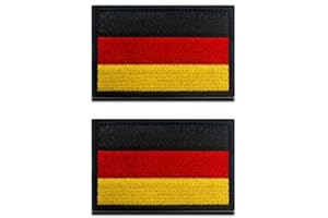 Zcketo 2 Stücke Deutschland Flaggen Patch Gestickt Abzeichen Deutsch Applikationen für Kleidung Taschen Rucksack Uniform Weste Hundegeschirr Militär Taktisch Draussen Jersey
