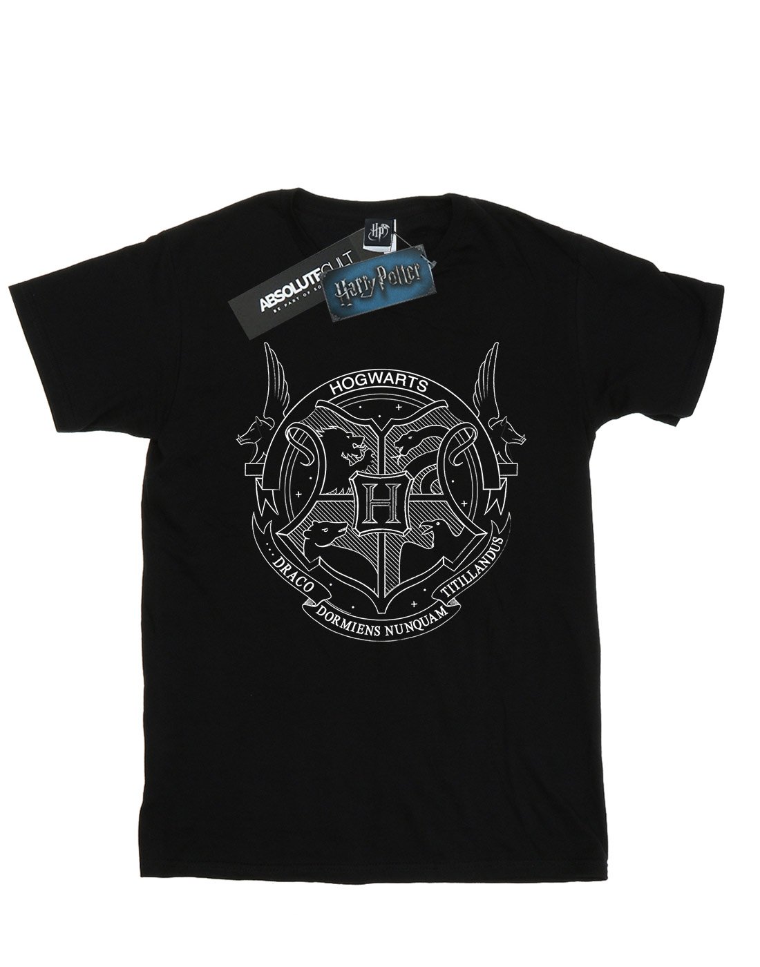Absolute-Cult-Harry-Potter-Herren-Hogwarts-Seal-T-Shirt