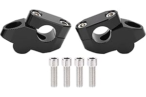 Adaptador de altura de manillar Aramox, elevadores de manillar de 7/8 pulgadas, accesorio universal de modificaci¨®n de motocicleta de aleaci¨®n de aluminio CNC(Negro)