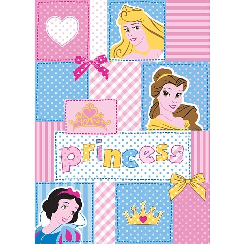Disney Princess Teppich Kinderflickenteppich Patchwork Kinderteppich Spielteppich 95 x133 cm
