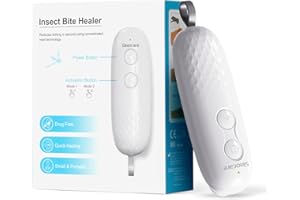 SINOCARE Dispositif contre les démangeaisons – Stylo anti-moustique sans substances chimiques – Soulage piqûres de moustiques, insectes, puces – Pour enfants, adultes – Usage maison et extérieur