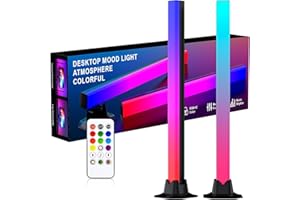 MIWATT 42CM Barra de Luz LED RGB Lámpara, Arco Iris Inteligente Torre de Iluminación Starter Kit con Mando a Distancia para PC, TV, Sala de Juegos y Copmuter Case