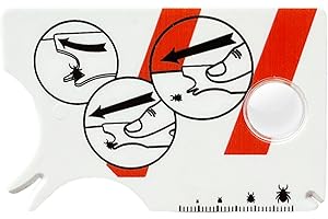 IZyufan Zeckenkarte, Zecken Waagenkarte Mit Lupe, Schnelle Reinigung Von Zecken Zeckenkarte für Menschen Kinder Hunde Katzen