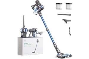 Greenote Pionowy Odkurzacz Bezprzewodowy, Praca do 35min, 200W Wymienna bateria, lekki odkurzacz bezworkowy, LED dysza podłogowa, 6 w 1 odkurzacz bezprzewodowy, idealny do dywanów i sierści zwierząt