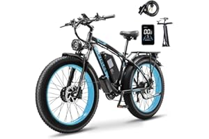KINSELLA BENFUTO KETELES K800 Electric Bike with Two Motors, 23Ah Battery, 21-speed Electric 26 Inch Wide Tyre Electric Bicycle UK Warehouse