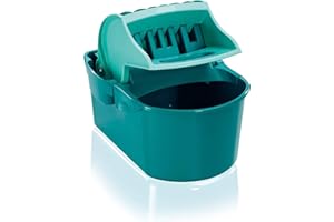 Leifheit Essore-housse Profi Compact, seau essoreur pour housse de nettoyage, seau nettoyage 8 L avec anse de transport, pratique & sans effort