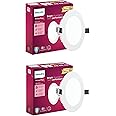 PHILIPS 10W Round AP Plus UltraGlow LED DL Recessed LED Panel Ceiling Light (Pack of 2, Cool Day White)
