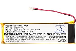 Cameron Sino CS-MTX100SL - Batteria Midland, 950 mAh, BTFM, BTNext, BTX1, BTX2, 752068PL nero