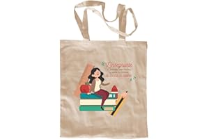 My Custom Style Borsa Shopper Cotone Beige#Scuola-6# M70