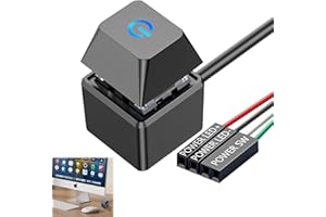 AOUZOVLI Botón Encendido Pc Apagado para Arranque Remoto Externo Pc Ordenador Placa Base Power on off Interruptor de Encendido Multifuncional de Escritorio para Un Fácil Control de Inicio y Reinicio