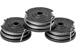 Greenworks Bobina de Hilo Doble, 1,65mm Diámetro y 4,8m del Cordón por Bobina, 3 piezas incluidas para 40V Cortabordes G40LT G40LTK2 G40LTK2x
