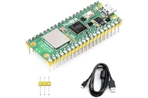 Waveshare Pi-Pico-2-W-M Package, RPi Official Pico 2 W Microcontroller Board with Pre-Soldered Header (Mono), RP2350 Chip, Dual-Core & Dual-Architecture Design, Supports WiFi & BT5.2
