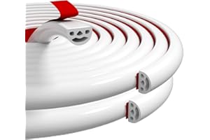 Hzetuu Joint Fenetre Isolation Joint Porte, Bande Caoutchouc Joint De Porte D'entrée Isolant Phonique, Profil En D-Poreux Autocollante En Porte Bande D'étanchéité (Blanc,7m)