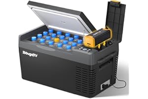 BougeRV CRPRO 20L Glacière à Compression 12V/24V (noir) avec Batterie 277Wh