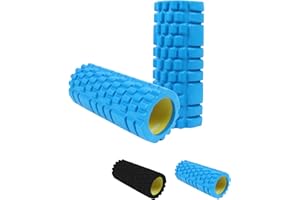 Calma Dragon Foam Roller, Rodillo Masaje Muscular, Rulo para Pilates, Yoga, Masajes de Espalda, Masajeador Miofascial, Mejora la Circulación sanguínea Fitness (34cm x 14cm diámetro) (Azul)