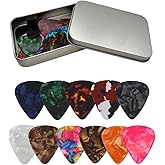 PPpanda Plectrum, 24 stuks, 0,46 mm, dun, 0,71 mm, medium, 0,96 mm, zwaar, plectrum voor akoestische gitaar, e-gitaar, ukelel