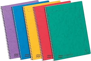 Clairefontaine 4860Z Zeszyt na spirali Notemakers Europa A4 21x29,7 cm – 120 odrywanych stron w linie – Biały papier 90 g – Lakierowana okładka kartonowa- Losowo