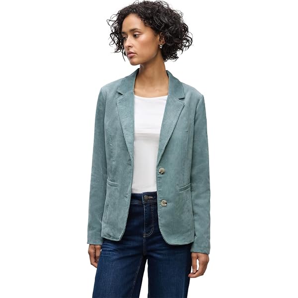 Street One Blazer Donna In Velluto A Coste - Taglio Morbido, Colletto A Risvolto, Maniche Lunghe - 5