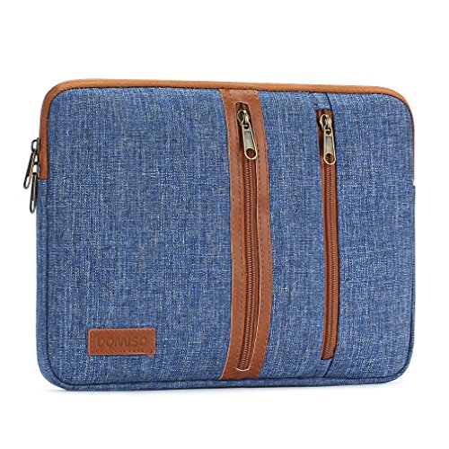 DOMISO 11 Zoll Einfachen Stil Laptoptaschen Business Laptop Notebook Hülle Sleeve Laptoptasche Sleeve Hülle Schutztasche für 11.6" MacBook Air / 12.3" Microsoft Surface Pro 4, Blau