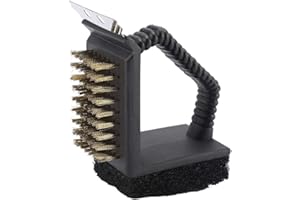 TOPINCN Cepillo De La Parrilla Limpiador De Barbacoa Multifuncional 3 En 1 Durable Acero Inoxidable Horno De Barbacoa Cepillo De Limpieza