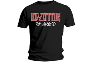 Live Nation Led Zeppelin Logo & Symbols T-Shirt Black