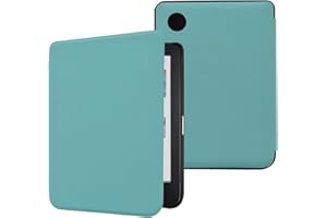 DMluna Custodia per Kobo Clara Colour/Clara BW/Clara 2E, Tolino Shine Colour/Shine 5/4 - Cover Protettiva Funzione Auto Wake/Sleep - Pelle Sintetica Premium, Antigraffio, Anticaduta, Azzurro