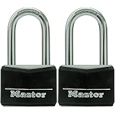 Master Lock 141TLF Kaplamalı Al&uuml;minyum Asma Kilit Anahtarlı, 2'li Paket Anahtarlı