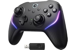 NYXI Master P1 2.4G Manettes PC Switch - Joystick à effet Hall, déclencheur à effet Hall et micro variable, contrôle audio, turbo/vibration ajustable, Quick Lock programmable - pour PC/Switch/iOS