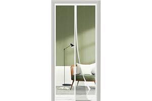 Mosquitera Puerta Magnética 80x210, SHA2WEN Mosquiteras para Puertas Blanco, Disfrute del Buen Verano en Familia