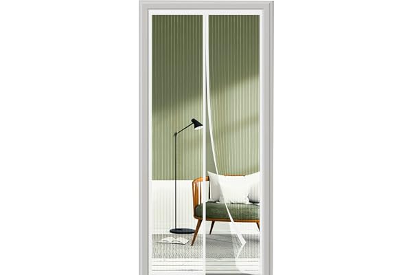Moustiquaire Porte Fenetre 180x220, SHA2WEN Rideau Moustiquaire Magnétique Blanc, Profitez de l'été en Famille