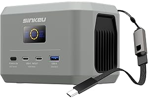 SinKeu Portable Power Station, 96Wh LiFePO4 Battery, 100W Two-Way Fast Charging with USB-C Cable, Backup Solar Generator for Outdoor Camping, Travel, Party or Emergencies(Solar Panel NOT included)
