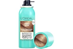 L'OREAL PARIS L'Oréal Paris Spray Ritocco Perfetto, Spray Istantaneo per Radici e Capelli Bianchi, Durata fino a 1 Shampoo, Colore: Biondo Scuro, 75 ml