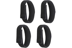 KEQAR 4 PCS Fasce Elastiche per Pantaloni per Ciclismo, Escursionismo, Pesca, Caccia, Giardinaggio e Uniformi Militari (Nero)