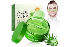 Kollagen och hyaluronsyra ögonplåster, 60 st anti-mörk cirkelplåster, Aloe Vera ögonplåster för att ljusa upp mörka ringar under ögonen, återanvändbara ögonplåster mot påsar Svullnad, rynkor