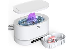 Minthouz Ultrasonic Cleaner, 48k Hz Digital Ultrasonic Jewellery Cleaner with Cleaning Basket 500ml Sonic Cleaner for Jewellery, Glasses, Retainer, Denture, Silver, Gold, Rings, Earrings