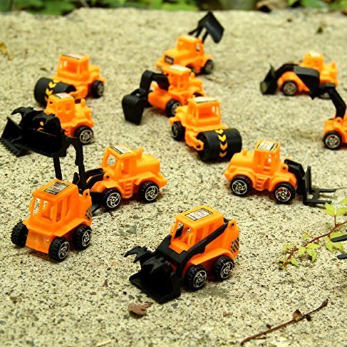 Dazzling Toys Construction Vehicles Pull Back Style - 12 Pack (D133)