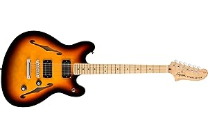 Squier by Fender Affinity Serie Starcaster®, Griffbrett aus Ahorn, 3-farbig Sunburst, Inklusive kostenloser virtueller Kurse auf Fender Play