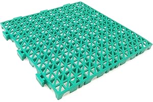 ANTIHUMEDADES Pack 12 Losetas PVC Reforzado (1,3m² aprox. Verde), Piscinas, garajes, talleres, zonas húmedas, paso de vehículos, lavaderos de coches