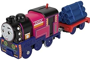 THOMAS & FRIENDS Tomek i Przyjaciele Tobik Lokomotywa z napędem na baterie i wagonem do zabawy w naśladowanie dla dzieci od 3 roku życia, HTN30